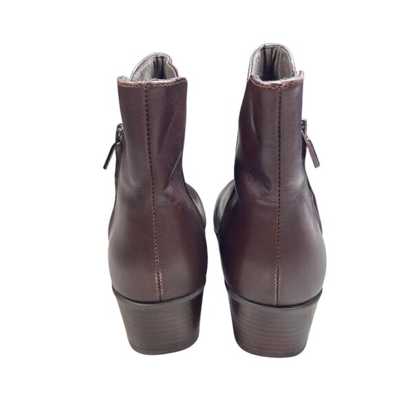 Munro Landyn 9 Women Brown Leather Boot Minimalist Office - Picture 5 of 8